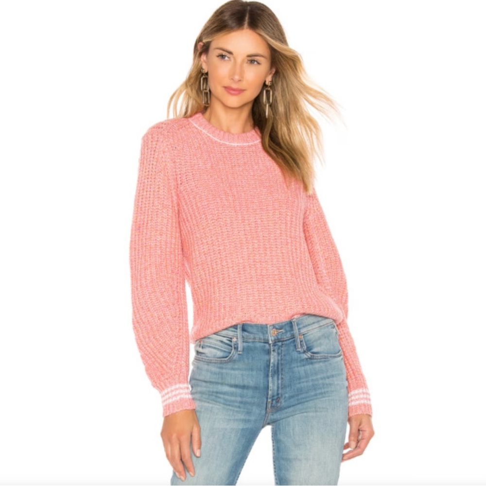 Rag & Bone - Salmon Pink Chunky Knit Sweater Jumper Academia classic‎ Sz M